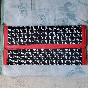 The Limited Black and Red Clutch